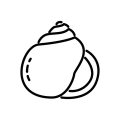 sea ​​shell icon vector, line style icon