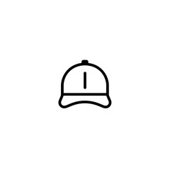 Fototapeta premium Contour baseball cap rests simple white backdrop clean minimalist design