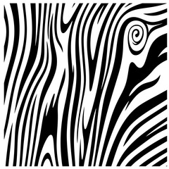 Fototapeta premium Black and white wood grain vector illustration, abstract striped pattern background