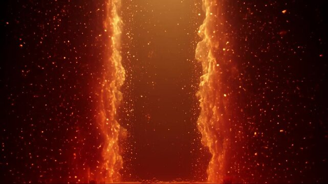 Vertical Pillar Flame Eruption With Magical Divider FX
