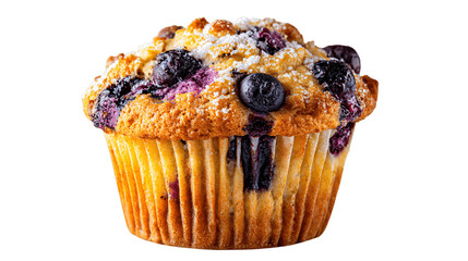 A innovative blueberry muffin, white background --ar 16:9