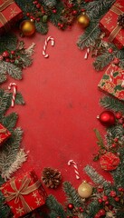 A4 size Beautiful Christmas holiday frame of Christmas