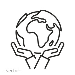 globe in hands icon