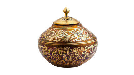 Algerian Karakou with intricate gold embellishments Transparent background, PNG file