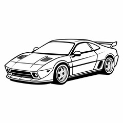 Fototapeta premium black sports car