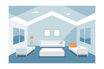 Modern Minimalist Living Room Interior Design Calm and Serene Space