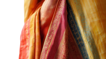 Burmese traditional longyi and blouse Transparent background, PNG file