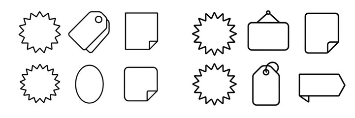 Vector illustrations of various tags and labels suitable for product design and advertising