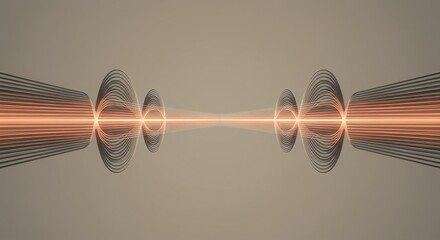 Stereo line stereo abstract 3d echo of doubled parallel threads