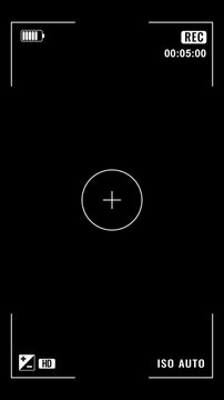 Camera viewfinder interface on black background overlay. Great for social media stories or backgrounds.