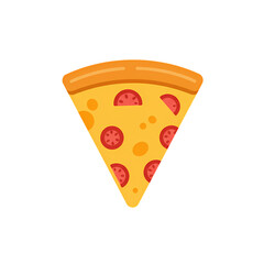 A Slice of Pepperoni Pizza isolated on transparent baackground