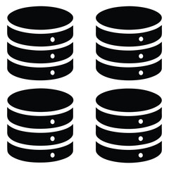 Eight database server icons a vector design set