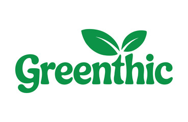 Greenthic Logo Featuring Leaves, Representing Sustainability
