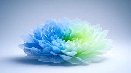 Fototapeta premium Pastel flower, studio shot, serene background, wellness design
