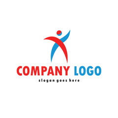 Fototapeta premium people star logo design inspiration . colorful people star logo design template . event logo . social logo . people