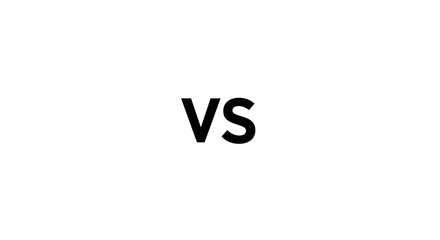 Obraz premium A simple image displaying the letters vs in bold black font centered on a plain white background space