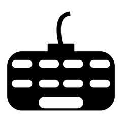 keyboard computer glyph icon vector