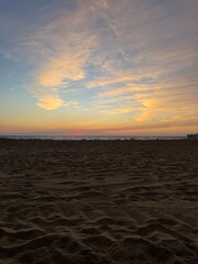 Pastel Sunset Clouds Over Virginia Beach Sand Dunes