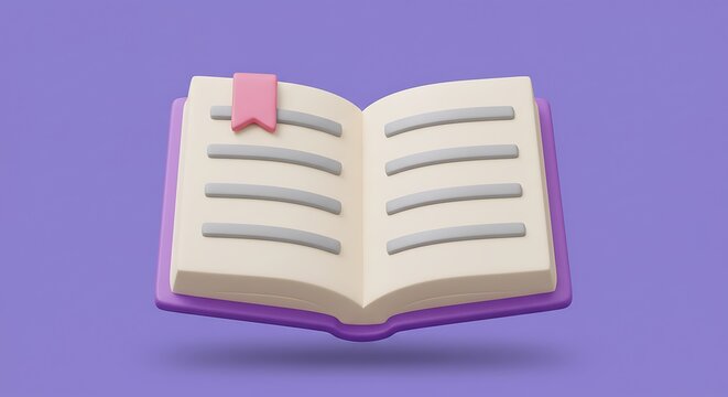 Open Book with Bookmark