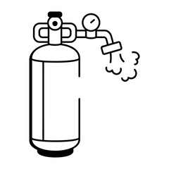 A hand drawn style icon showing air tank

