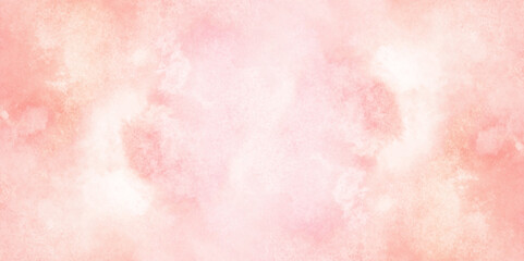 Beautiful watercolor art background. Pink and yellow shades aquarelle painted paper textured stain element for text design, Watercolor texture for cards, flyers, poster, banner background.