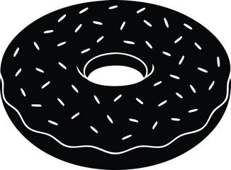 doughnut silhouette vector