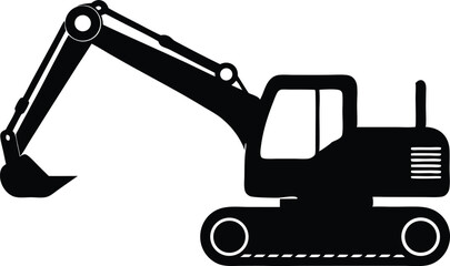  excavator silhouette vector illustration