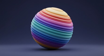 Obraz premium Rainbow Sphere on Dark Background