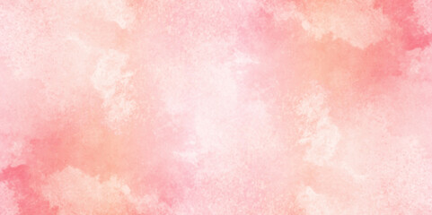 Beautiful watercolor art background. Pink and yellow shades aquarelle painted paper textured stain element for text design, Watercolor texture for cards, flyers, poster, banner background.