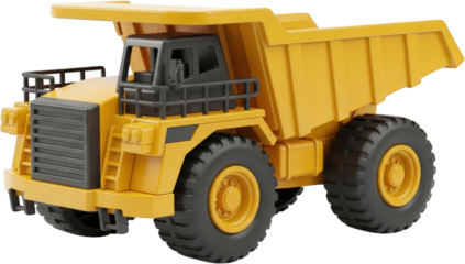 Yellow Articulated Dump Truck Isolated 3D Render construction vehicle machinery