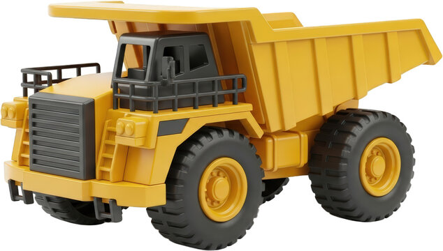 Yellow Articulated Dump Truck Isolated 3D Render construction vehicle machinery