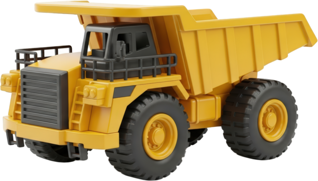 Yellow Articulated Dump Truck Isolated 3D Render construction vehicle machinery