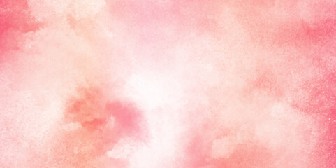 Beautiful watercolor art background. Pink and yellow shades aquarelle painted paper textured stain element for text design, Watercolor texture for cards, flyers, poster, banner background.