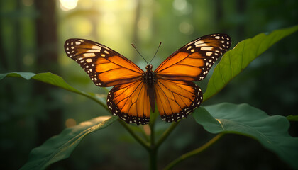 Naklejka premium butterfly on a flower