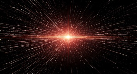 Fototapeta premium Bright Light Particles in Dark Space