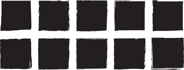 A versatile collection of colorful brush textures and bold shapes including circles and squares, perfect for digital art, posters, or abstract backdrops.