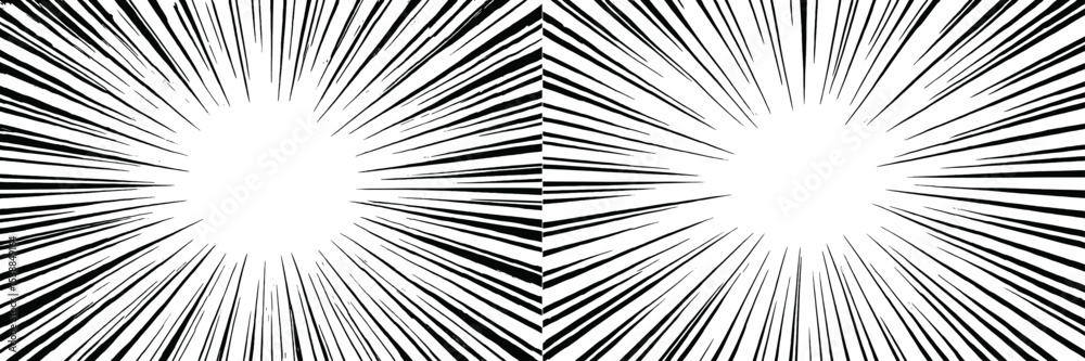 Aufkleber Bright abstract burst of lines radiating from the center creating dynamic energy at the moment of visual impact
