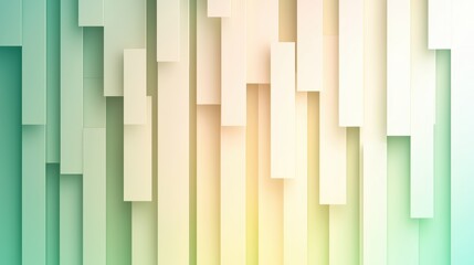 Obraz premium Green gradient wallpaper with soft tones and geometric elements creating a modern aesthetic.