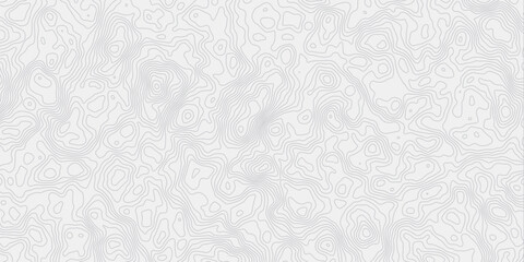 modern white and grey wavey curve line contour map design featuring  topography minimalist white background.