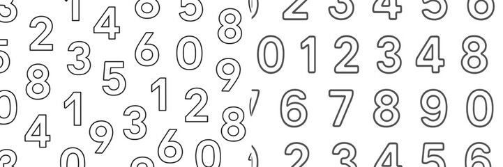 Various numeric digits arranged in different patterns showcasing creative design elements and visual appeal