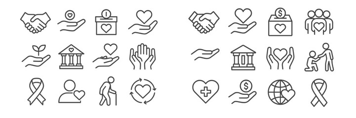 Symbols of community engagement and mutual support in charitable activities and social initiatives