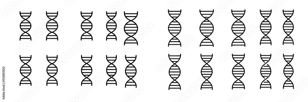 Aufkleber patterns of dna helixes representing genetic information in a simple design