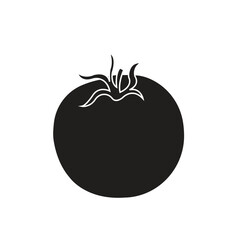 tomato silhoutte vector design