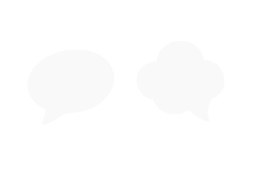 Speech bubbles in a minimalist design suitable for various graphic applications and creative projects