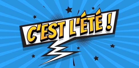 c'est l'été bulle bd bleue