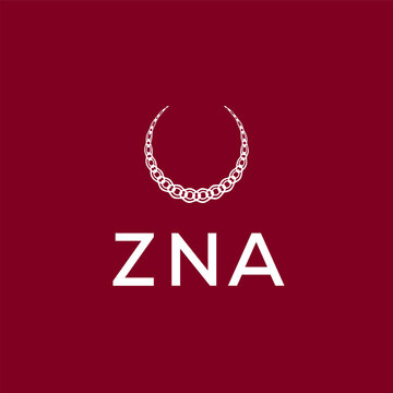ZNA z n a Alphabet Letter, ZN zna Initial Logo Icon For Business