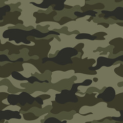 camouflage army modern khaki pattern, forest hunting seamless background