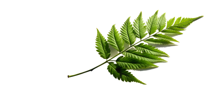 green leaf isolated on transparent background