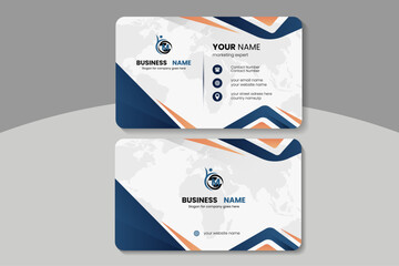 Minimalist corporate modern business card template