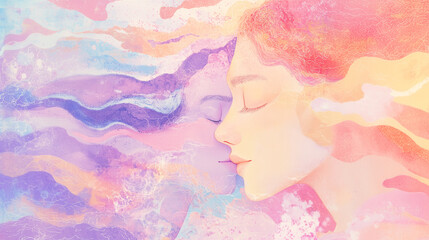 Soul Partners - Pastel illustration of a couple